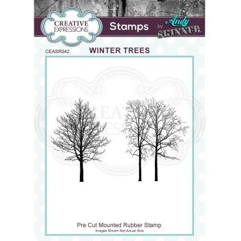 Creative Expressions - Rubber stamp set Winter trees