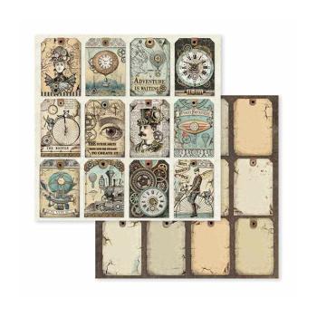 Stamperia "Voyages Fantastiques" 8x8" Paper Pack - Cardstock