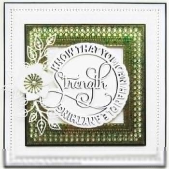 Creative Expressions - Circle sayings craft die Strength