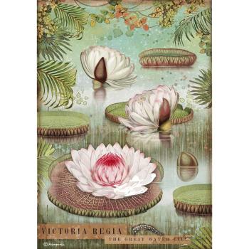 Stamperia "Amazonia Water Lily" A4 Decoupage / Decopatch Papier 6 Bögen 