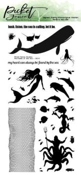 Picket Fence Studios Mermaids of the Sea 4x8 Inch Clear Stamps (OC-117)