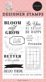 Carta Bella "Bloom & Grow" Stempelset - Clear Stamp-Set