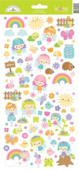 Doodlebug Design Fairy Garden Icons Stickers 