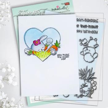 Polkadoodles Stempel "Hoppy Birthday" Clear Stamp-Set