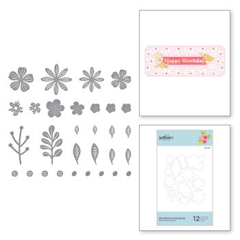 Spellbinders Die "Mini Blooms and Sprigs Etched" Stanzschablone