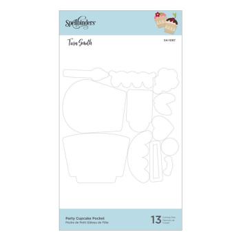 Spellbinders Die "Party Cupcake Pocket Etched" Stanzschablone