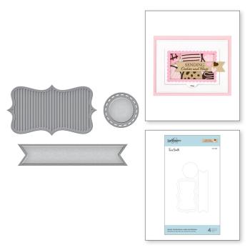 Spellbinders Die "Sweet Confections Label and Banner Etched" Stanzschablone