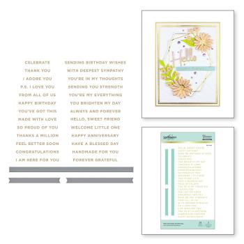 Spellbinders Hotfoil Plate - Mini Everyday Sentiments Glimmer