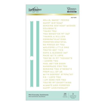 Spellbinders Hotfoil Plate - Mini Everyday Sentiments Glimmer