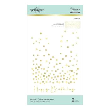 Spellbinders Hotfoil Plate - Slimline Confetti Background Glimmer