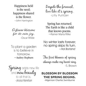 Spellbinders Stempelset "Spring Quotes"