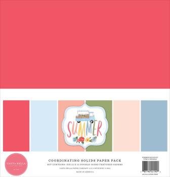 Carta Bella "Summer" 12x12" Coordinating Solids Paper Pack