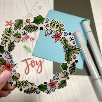 Time For Tea Dies Winter Wishes Wreath A5 Metal