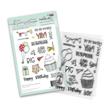 Polkadoodles Stempel "Big Birthday Surprise" Clear Stamp-Set
