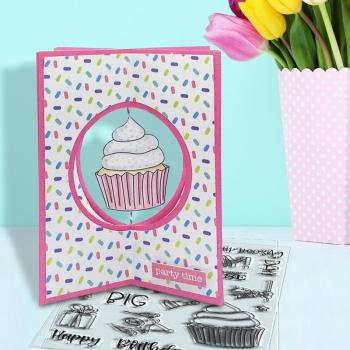 Polkadoodles Stempel "Big Birthday Surprise" Clear Stamp-Set