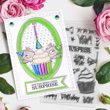 Polkadoodles Stempel "Big Birthday Surprise" Clear Stamp-Set