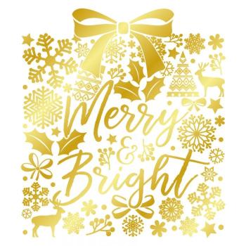 Gemini Foil Stamp  Merry and Bright  -  Hotfoil - 