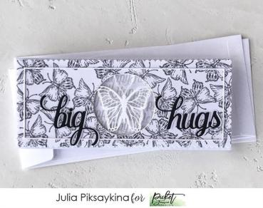 Picket Fence Studios Slim Line Big Happy Hugs Word  Die (SDCS-120)