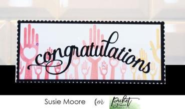 Picket Fence Studios Slim Line Congratulations Word  Die (SDCS-116)