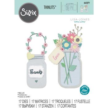 Sizzix Thinlits Craft Die - Jar of flowers - Blumenglas