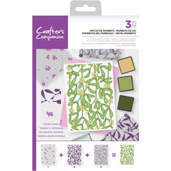 Crafters Companion - Mistletoe Moments  - Clear Stamps Layering - 3D Effekt-Stempel