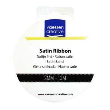 Vaessen Creative - Satinband 3mm 10m Pastellgelb