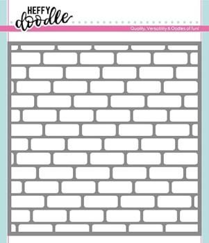 Heffy Doodle Brick By Brick  Stencil - Schablone