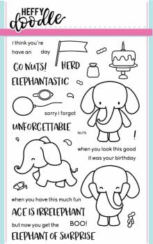 Heffy Doodle Elephant of Surprise   Clear Stamps - Stempel 