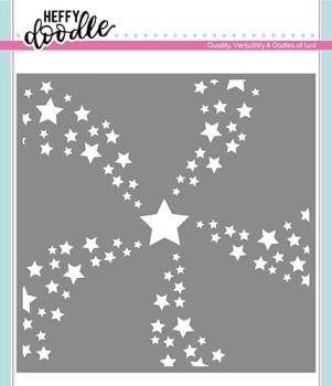 Heffy Doodle Star Swirl  Stencil - Schablone