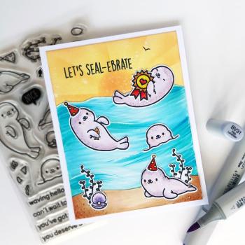 Heffy Doodle Sealy Friends   Clear Stamps - Stempel 