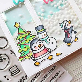 Heffy Doodle Wanna Build A Snowman   Clear Stamps - Stempel 