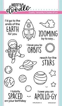 Heffy Doodle Spaced Out   Clear Stamps - Stempel 