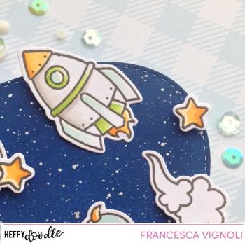 Heffy Doodle Spaced Out   Clear Stamps - Stempel 