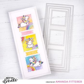 Heffy Doodle Fluffy Puffy Unicorns   Clear Stamps - Stempel 