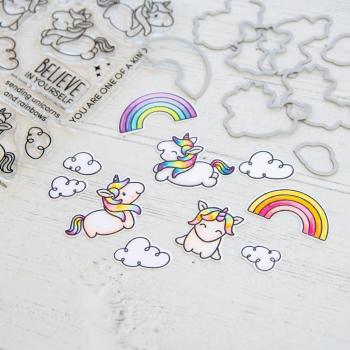 Heffy Doodle Fluffy Puffy Unicorns  Cutting Dies - Stanze