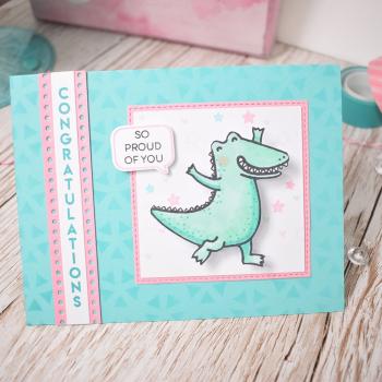 Heffy Doodle  Down The Line   Clear Stamps - Stempel 