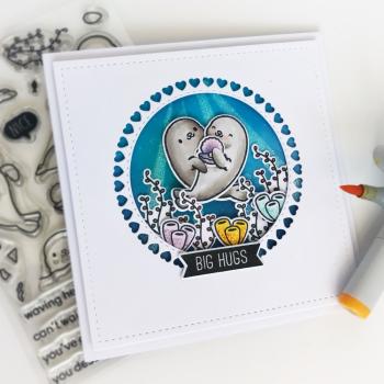 Heffy Doodle Bold Banner Sentiments   Clear Stamps - Stempel 