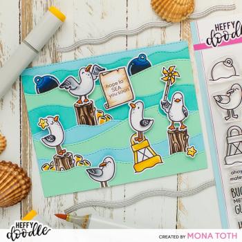 Heffy Doodle Breaking Waves Border  Cutting Dies - Stanze  