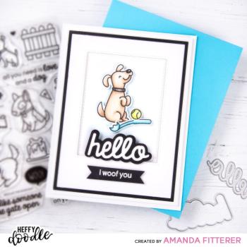 Heffy Doodle Hello (Shadow)  Cutting Dies - Stanze  