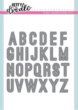 Heffy Doodle Stitched Alphabetters  Cutting Dies - Stanze  