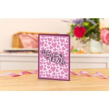 Crafters Companion -Confetti Hearts Patterned Stencil - Schablone