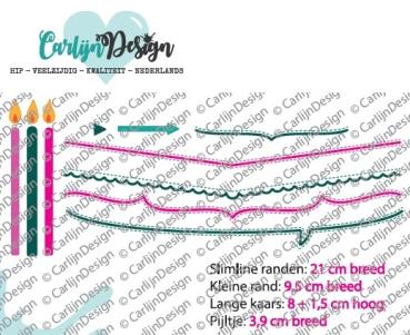 Carlijn Design Slimline Randen 2  Cutting Dies - Stanzen