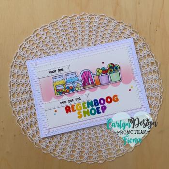 Carlijn Design Regenboog & Sterren   Clear Stamps - Stempel 