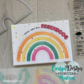 Carlijn Design Regenboog & Sterren   Clear Stamps - Stempel 