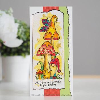 Woodware magic mushrooms  Clear Stamps - Stempel 