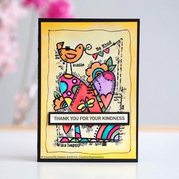 Woodware Rainbow heart  Clear Stamps - Stempel 