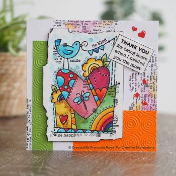 Woodware Rainbow heart  Clear Stamps - Stempel 