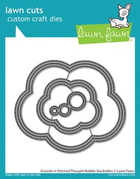 Lawn Fawn Craft Dies - Outside In Stiched Thought Bubble Stackables