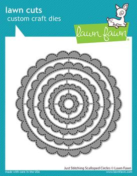 Lawn Fawn Craft Dies - Just Stitching Scalloped Circles