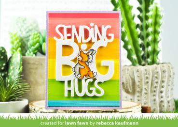 Lawn Fawn Craft Dies - Giant Sending Big Hugs